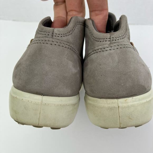 ECCO Soft 7 Nubuck Zip Bootie Ankle Sneakers Soft Leather Comfort Shoes Grey - Picture 8 of 16